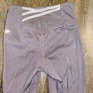 Fabletics womens workout leggings. They are a very pretty lavender color